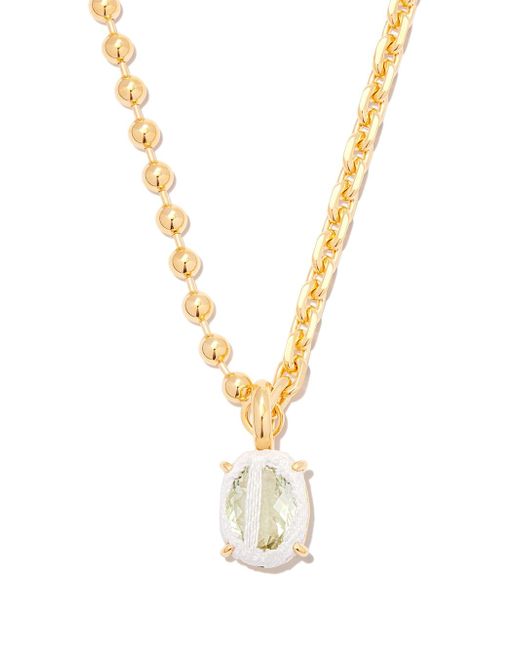 Sweetlimejuice crystal-embellished charm necklace