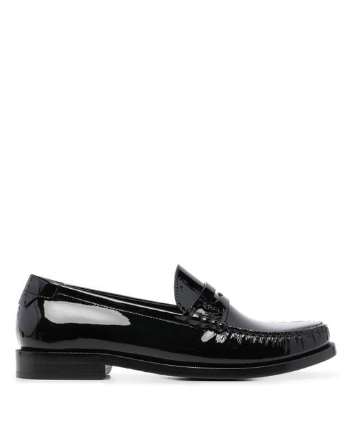 Saint Laurent high-shine leather loafers