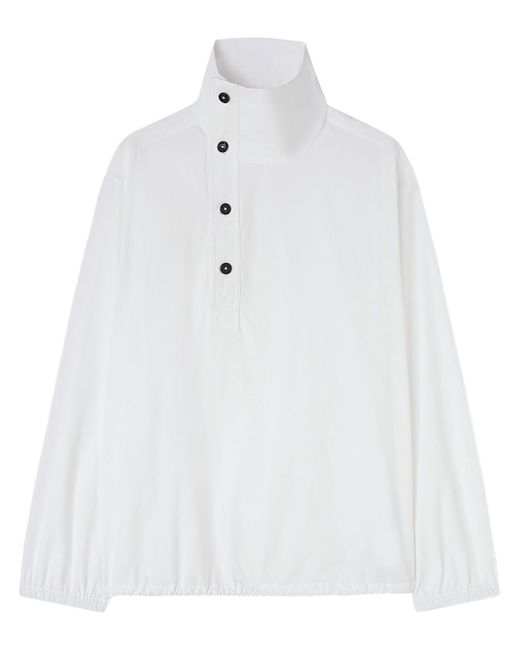 Jil Sander funnel-neck asymmetric blouse