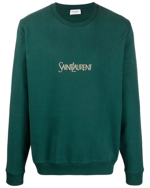 Saint Laurent logo-print cotton sweatshirt