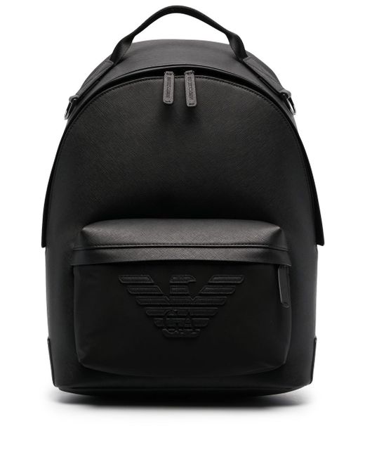 Emporio Armani embossed-logo backpack