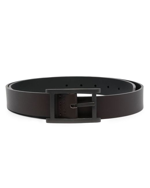 Orciani rectangular-buckle leather belt