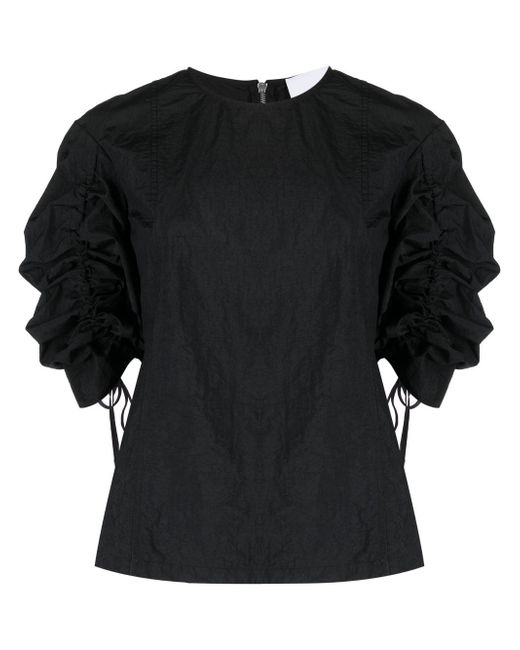 Erika Cavallini gathered-sleeve detail blouse