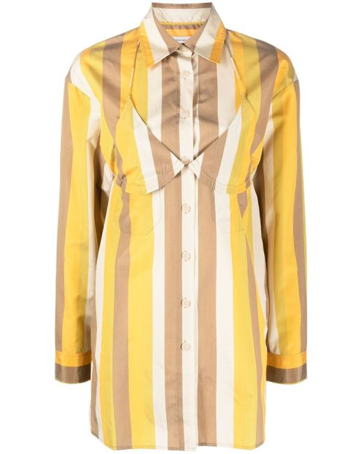 Christopher Esber long-sleeve striped blouse