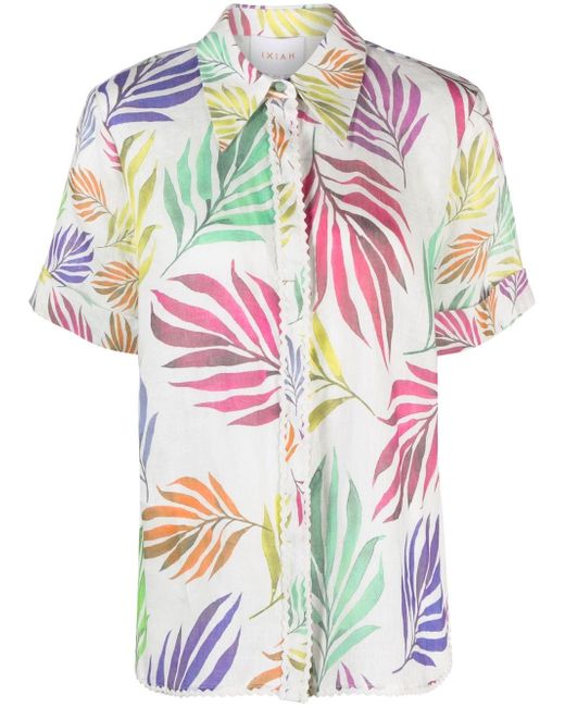 Ixiah tropical print shirt
