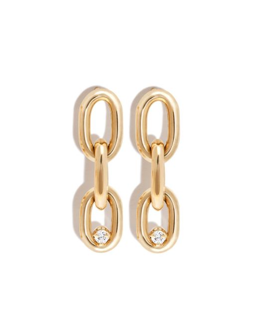 Zoe Chicco 14kt yellow diamond chain-link earrings
