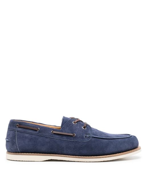 Brunello Cucinelli lace-up suede boat shoes