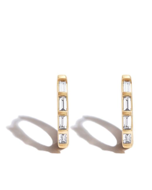 Zoe Chicco 14kt yellow diamond huggie hoop earrings