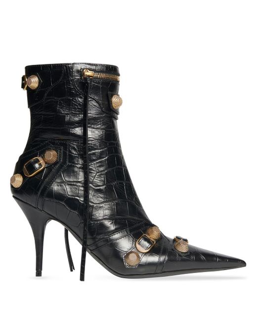Balenciaga Cagole 90mm leather ankle boots