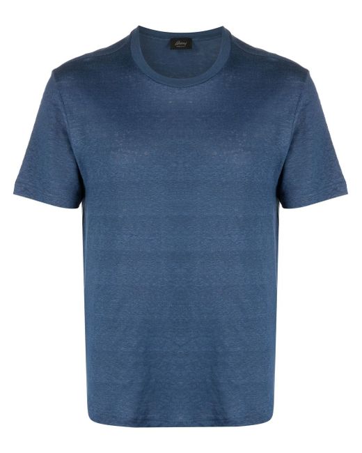 Brioni short-sleeved linen T-shirt