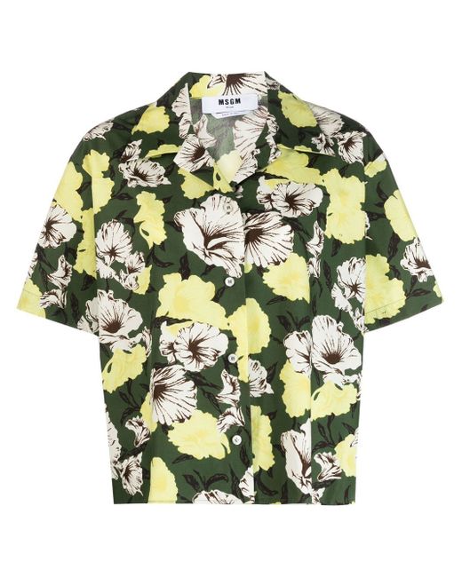 Msgm floral-print short-sleeve shirt