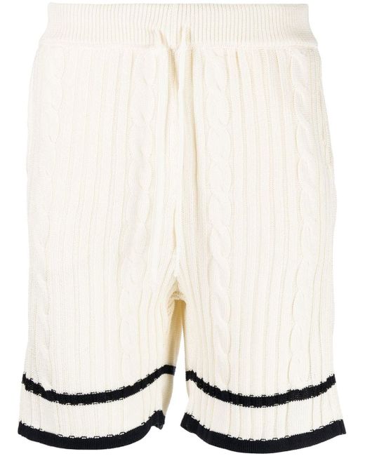 Lardini knitted stripe-detail shorts