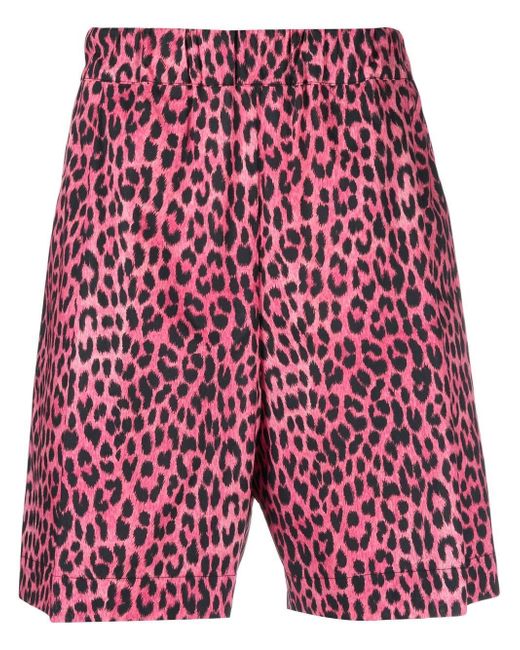 Laneus leopard-print shorts