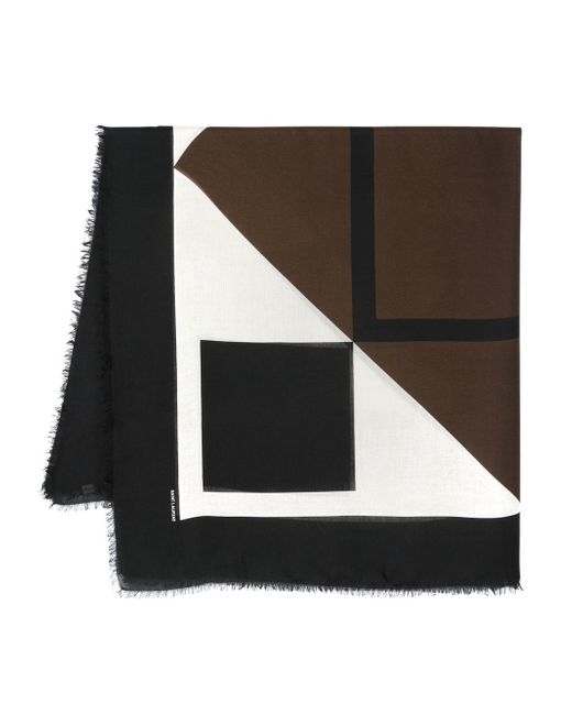Saint Laurent geometric-print scarf