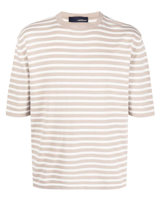 Lardini short-sleeve striped sweatshirt