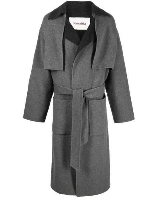 Nanushka oversized robe coat