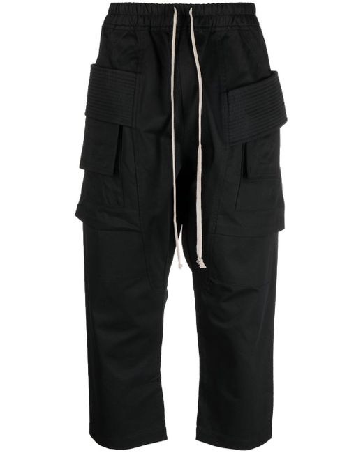 Rick Owens DRKSHDW cropped cargo trousers