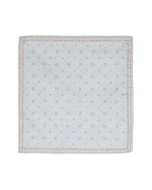 Eleventy geometric-print wool-cotton scarf