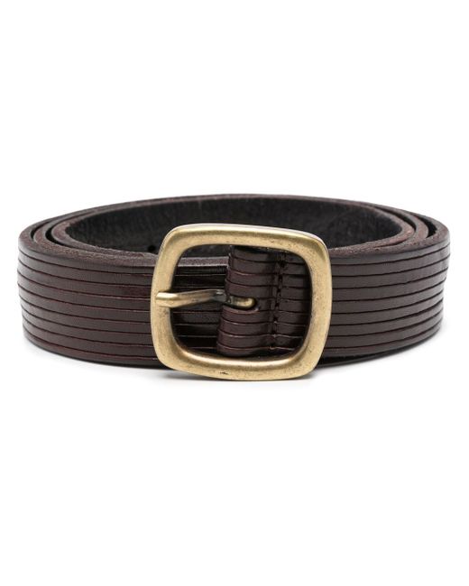 Eleventy pointed tip leather belt