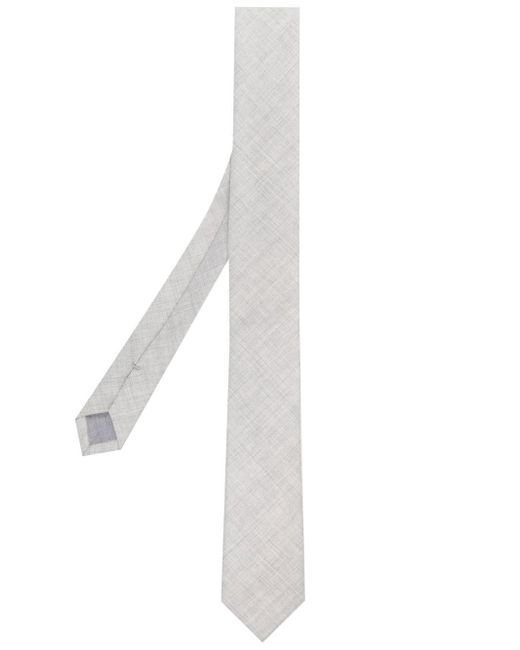 Eleventy hand-stitched herringbone patterned tie