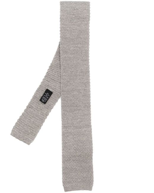 Eleventy linen-silk knitted straight tie