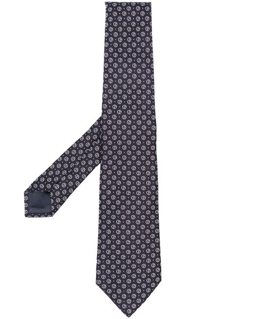 Giorgio Armani graphic-print silk tie