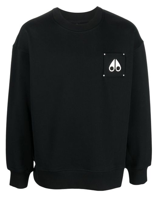 Moose Knuckles chest logo-patch detail sweatshirt