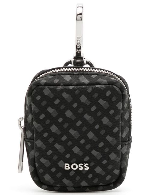 Boss logo-detail earphone case