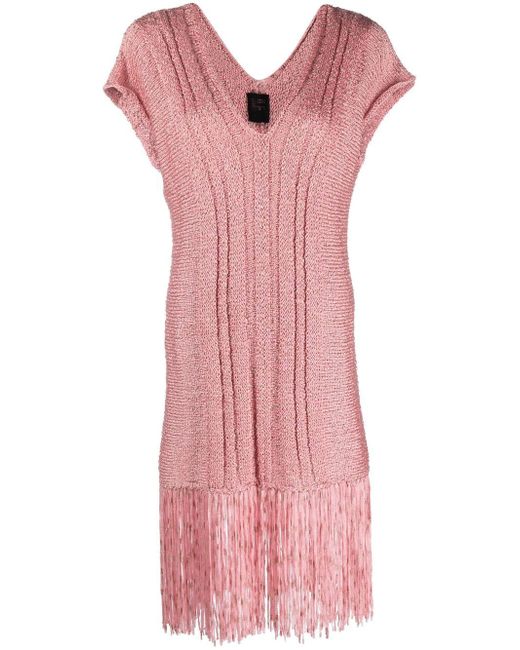 Fisico fringed knitted beach dress