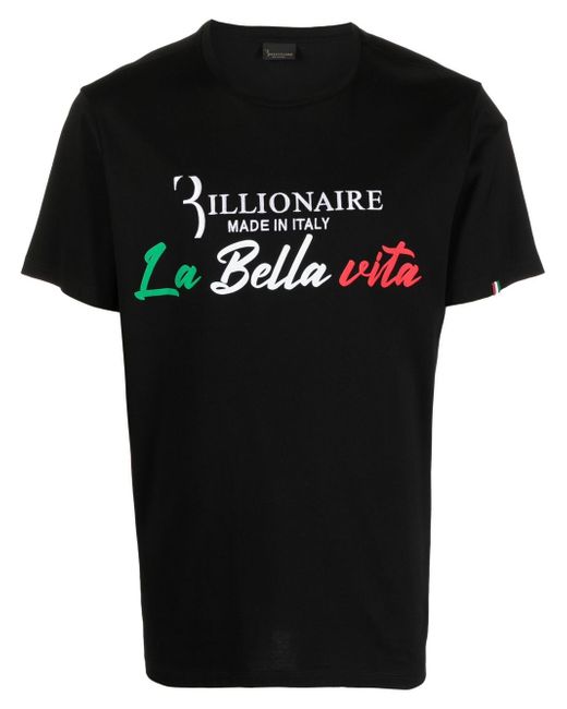 Billionaire logo-print round-neck T-shirt