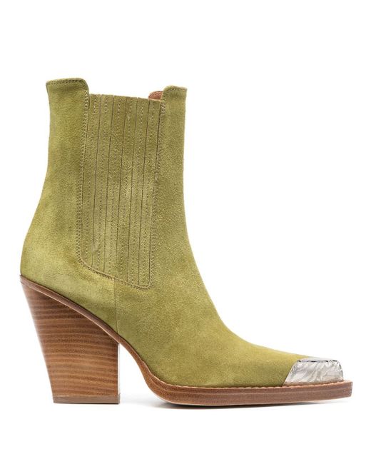 Paris Texas Western-style 100mm suede boots