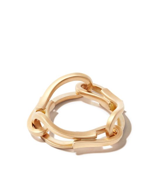 Hum 18kt yellow chain-link ring