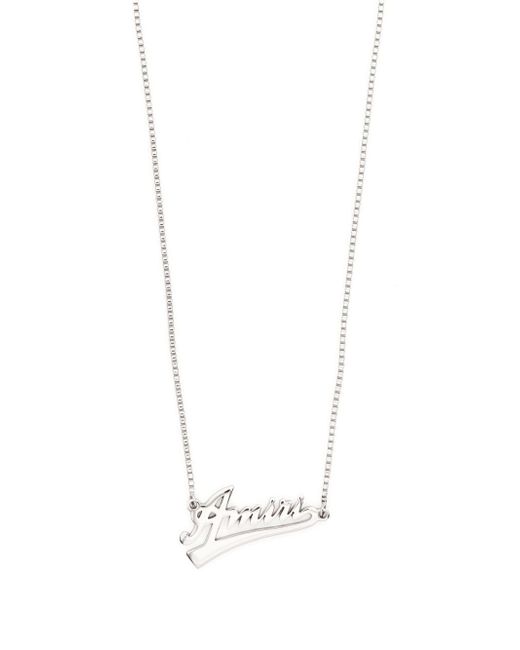 Amiri logo-charm detail necklace