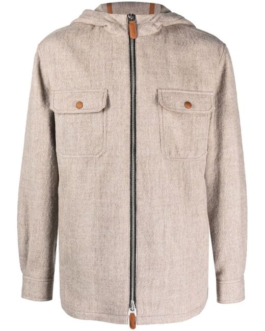 Giorgio Armani hooded chest-pocket jacket