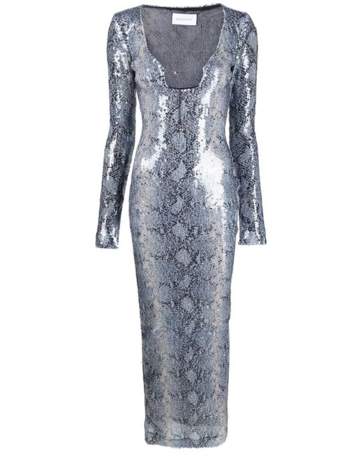 16Arlington Solaria snake-print sequinned dress