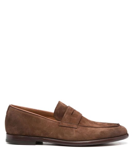 Doucal's suede penny loafers