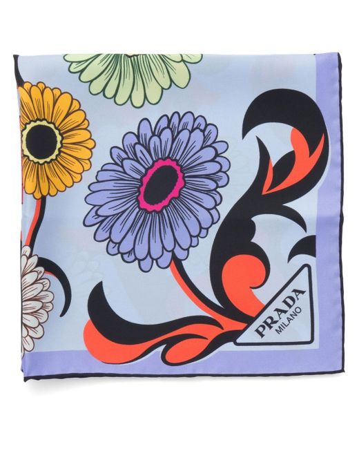 Prada floral-print scarf