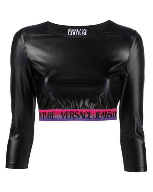 Versace Jeans Couture logo cropped top
