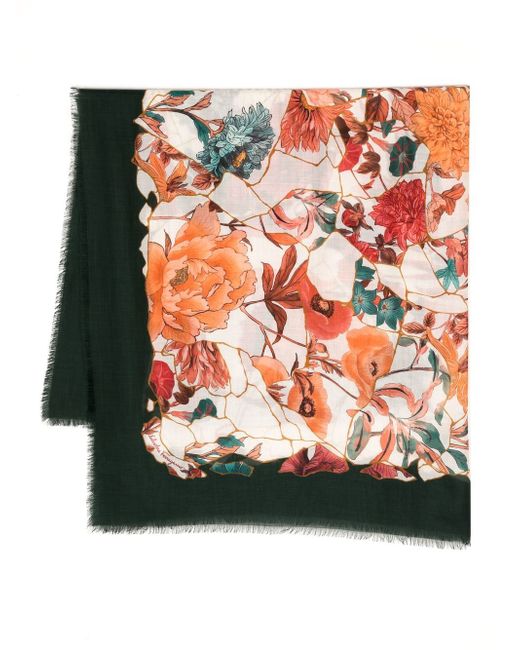 Ferragamo floral-print cashmere scarf