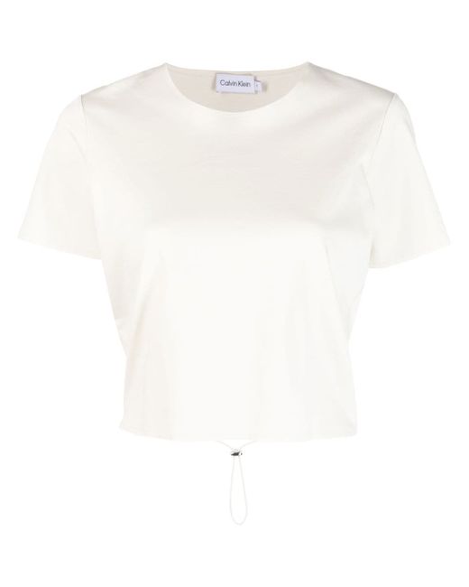 Calvin Klein open-back short-sleeved T-shirt