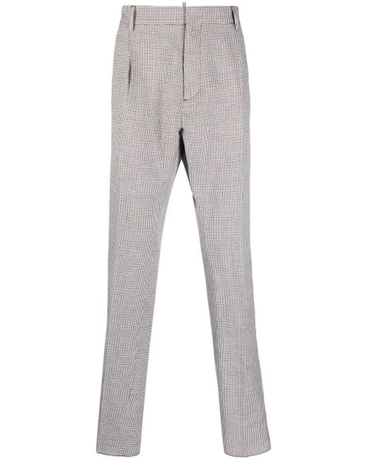 Dsquared2 tailored houndstooth patterned trousers