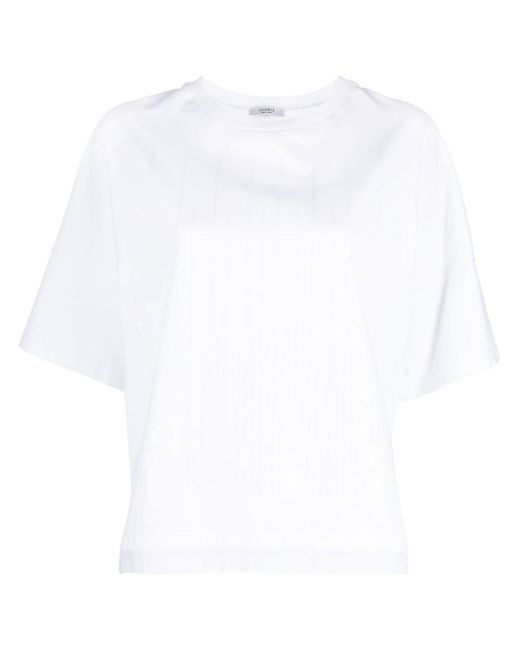Peserico sequin-embellished short-sleeve T-shirt