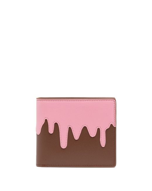 Icecream drip-effect leather wallet
