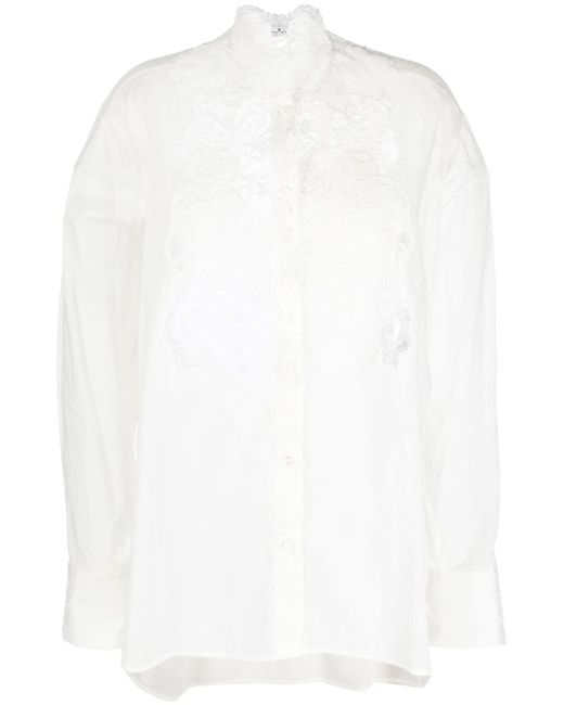 Ermanno Scervino corded-lace long-sleeve shirt