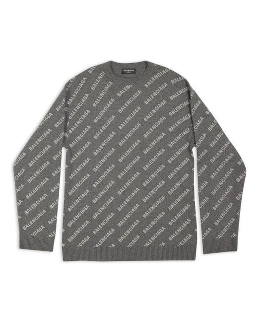 Balenciaga all-over logo cashmere sweater