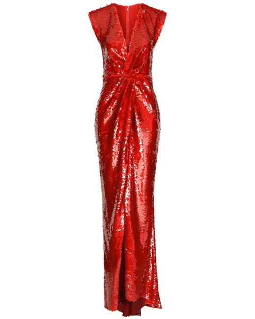 Dolce & Gabbana sequined V-neck gown