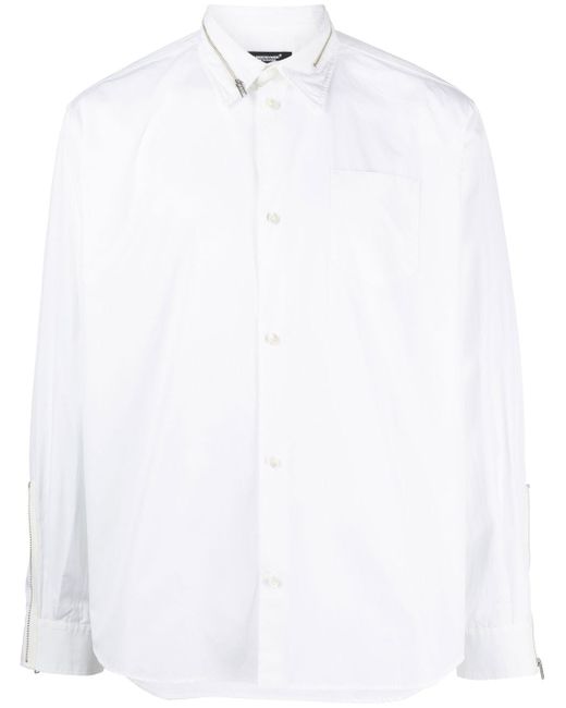 Undercover zip-detailing cotton shirt