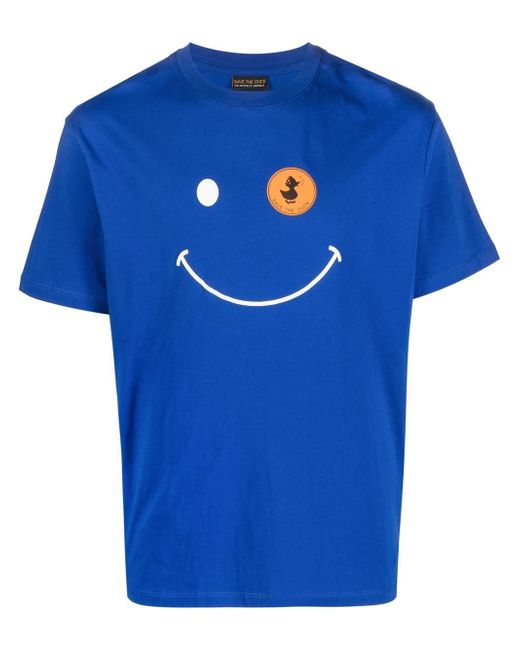 Save The Duck smiley-print T-shirt