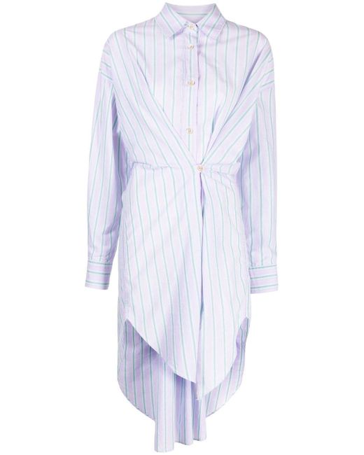 Isabel Marant Etoile striped asymmetric shirt dress