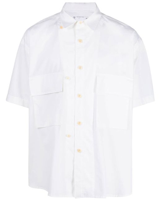 Sacai flap-pockets short-sleeved shirt